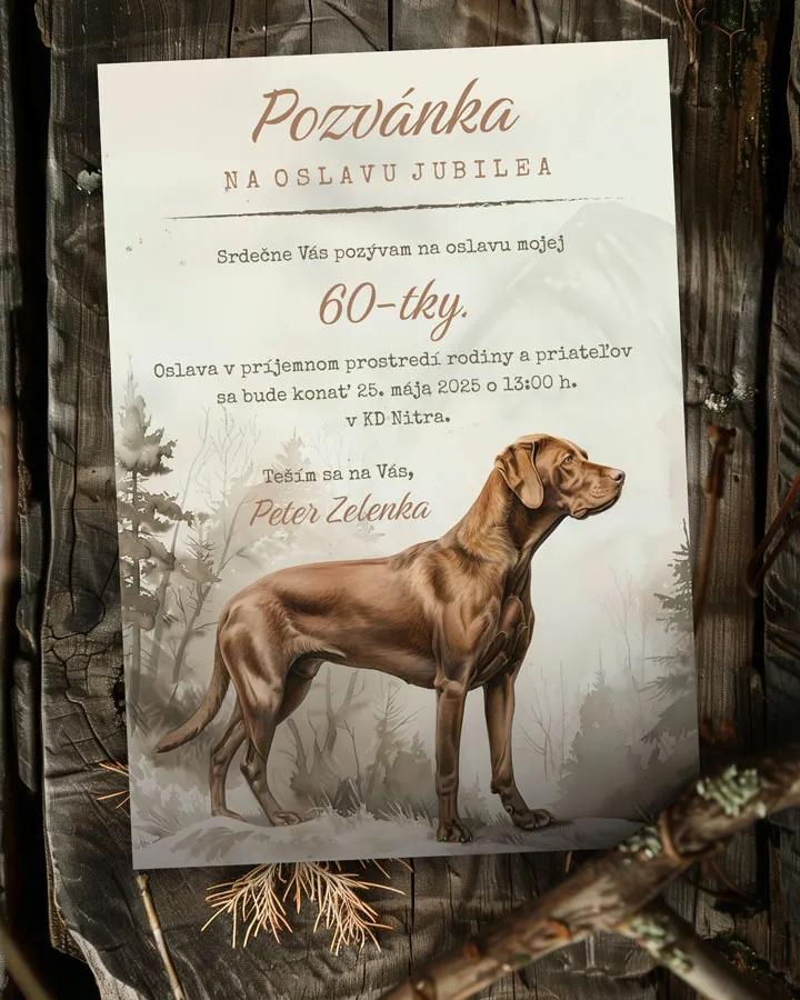 Pozvánka na narodeniny Poľovný pes 02