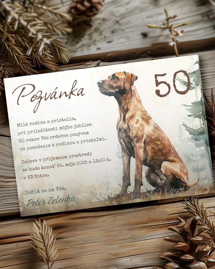 Pozvánka na narodeniny Poľovný pes 03