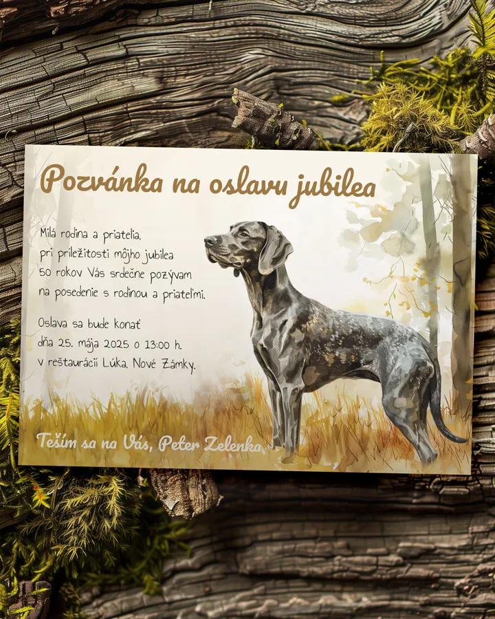 Pozvánka na narodeniny Poľovný pes 04