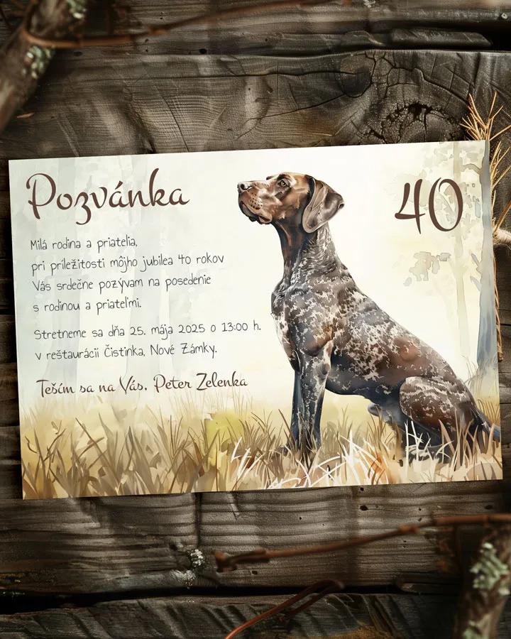 Pozvánka na narodeniny Poľovný pes 05