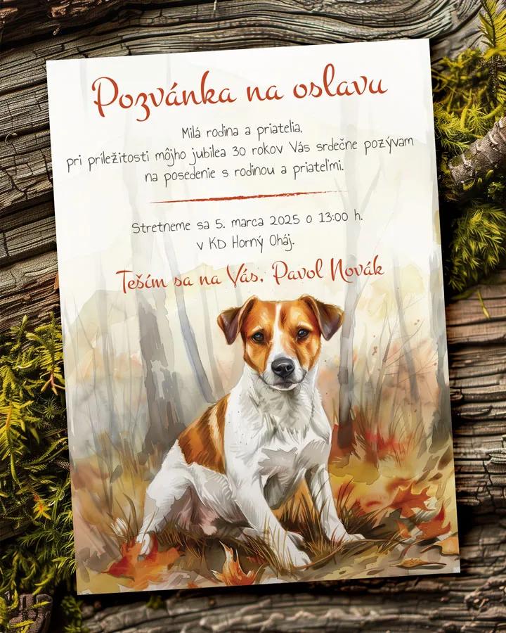 Pozvánka na narodeniny Poľovný pes 06