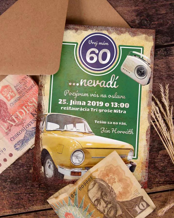 Pozvánka na narodeniny - Slovenské Retro 1/2