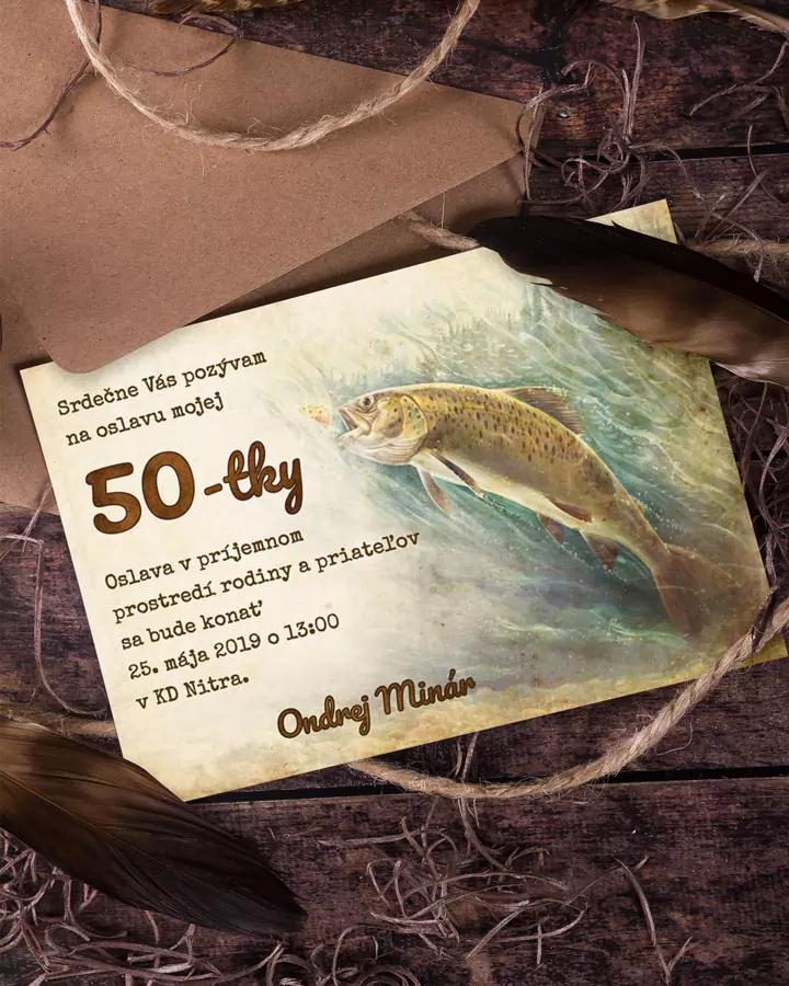 Pozvánka na narodeniny - Rybár 1/2