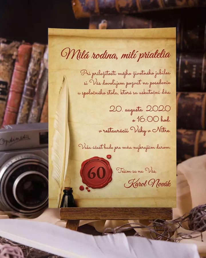 Pozvánka na narodeniny - Starý zvitok 2/5