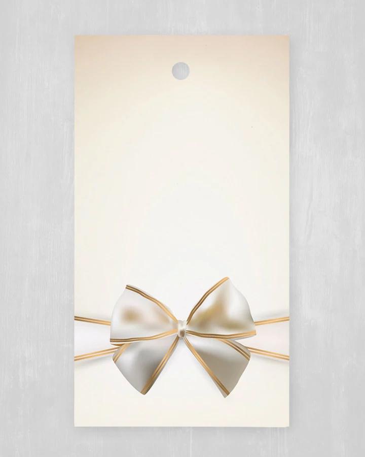 Visačka na výslužky / darčeky / produkty - Motív s mašľou (sada 10ks) 1/2