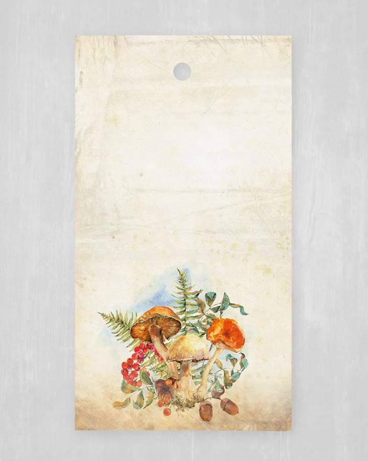 Visačka na výslužky / darčeky / produkty - Lesné huby (sada 10ks) 1/2