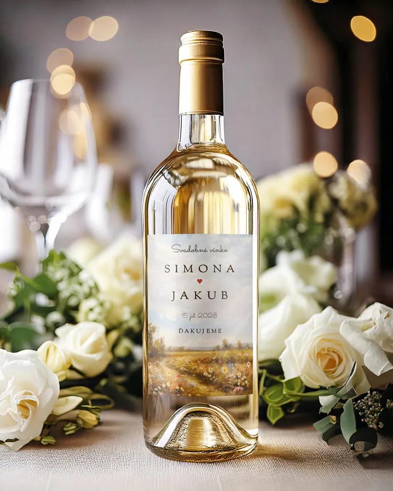 Svadobné etikety na víno / pálenku Kapitola lásky I 1/2