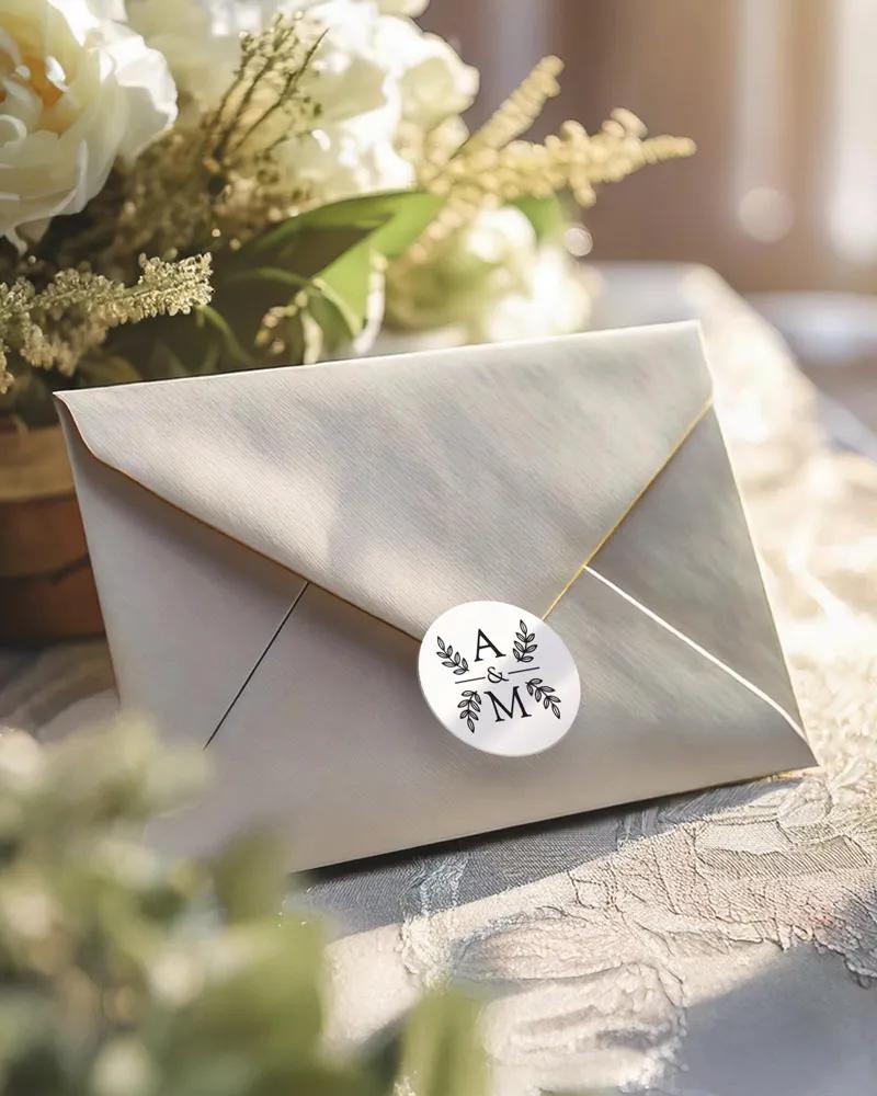 Mini nálepky na obálky / darčeky Jednoduchá láska I 1/3