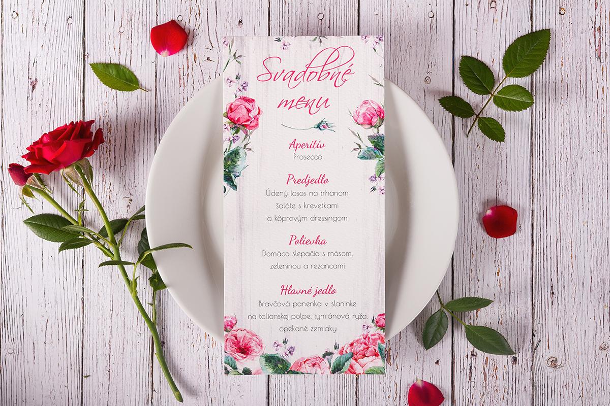 Svadobné menu - Ruža 02 2/3