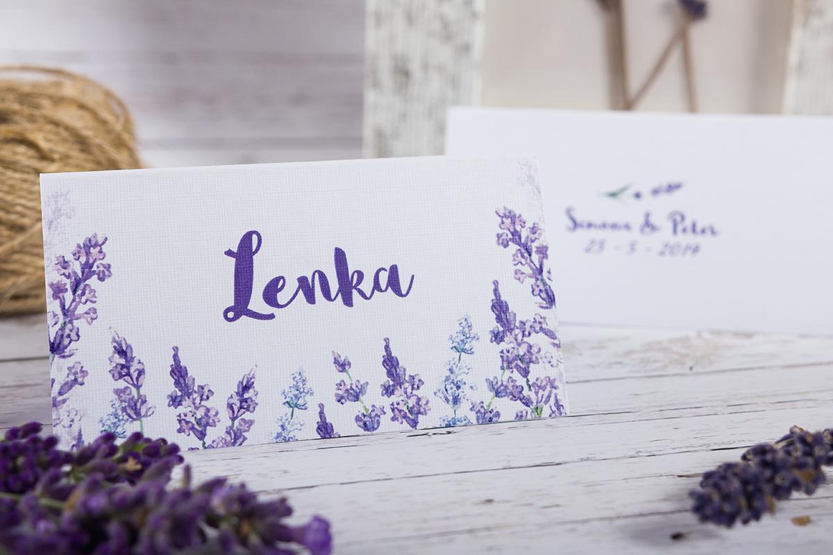 Menovka na stôl - Levanduľa 01 1/2