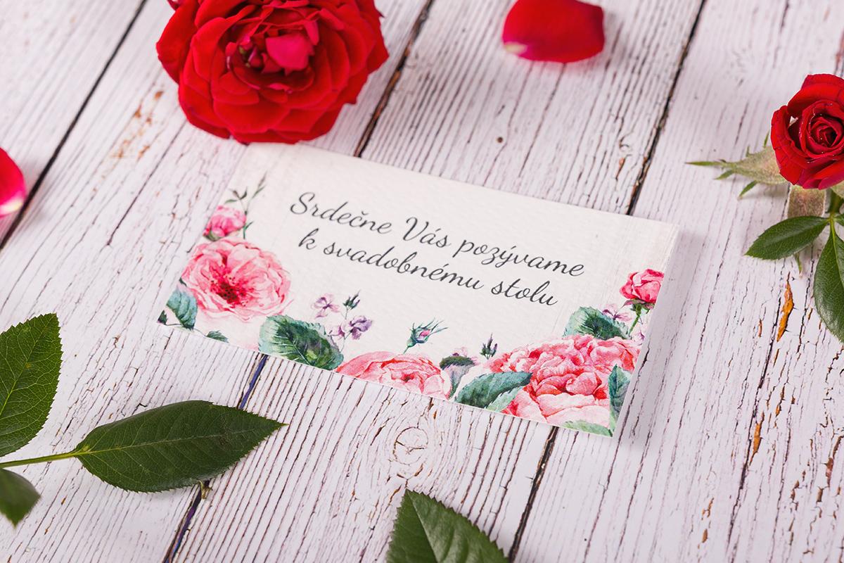 Svadobná pozvánka - Ruža 02 1/2