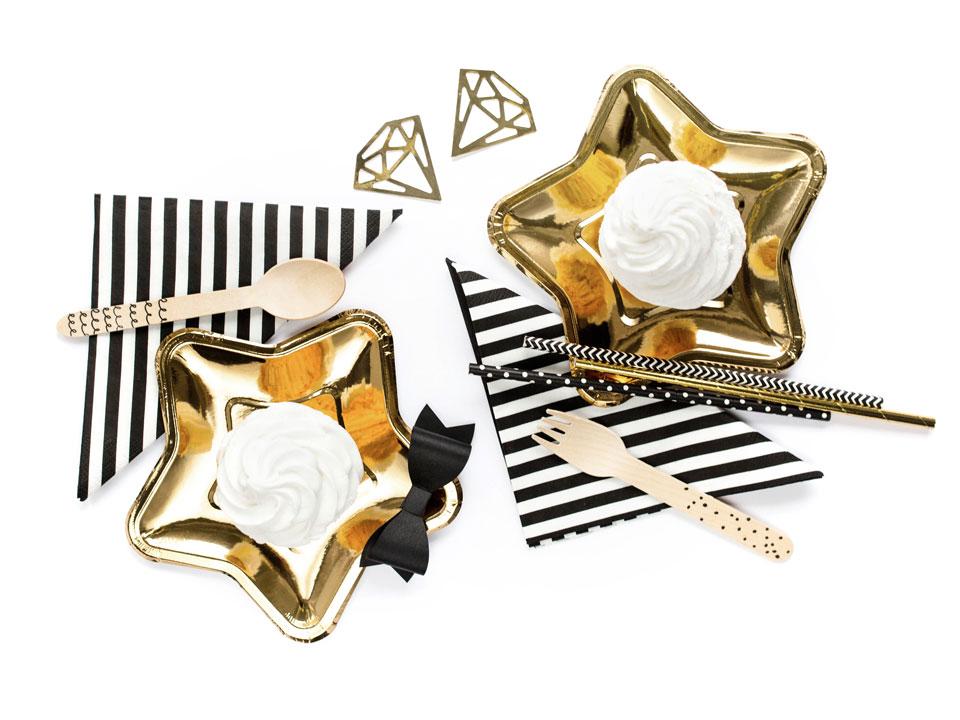 Servítky čierno biele s pásikmi 2/5