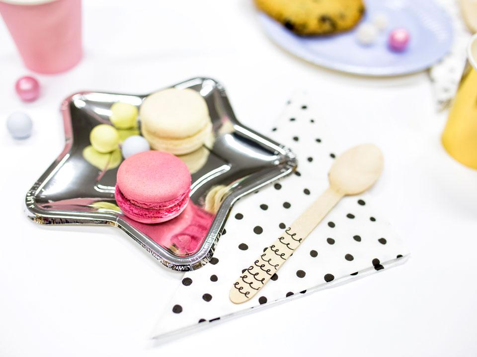 Servítky biele s čiernymi bodkami 1/3