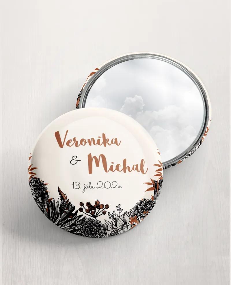 Svadobné zrkadielka - motív Poľné kvety 03