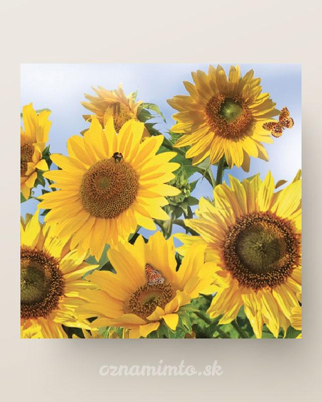 Servítky so slnečnicami 0/1