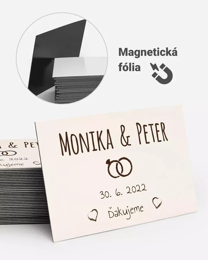 Svadobné magnetky obdĺžnik Vintage 01