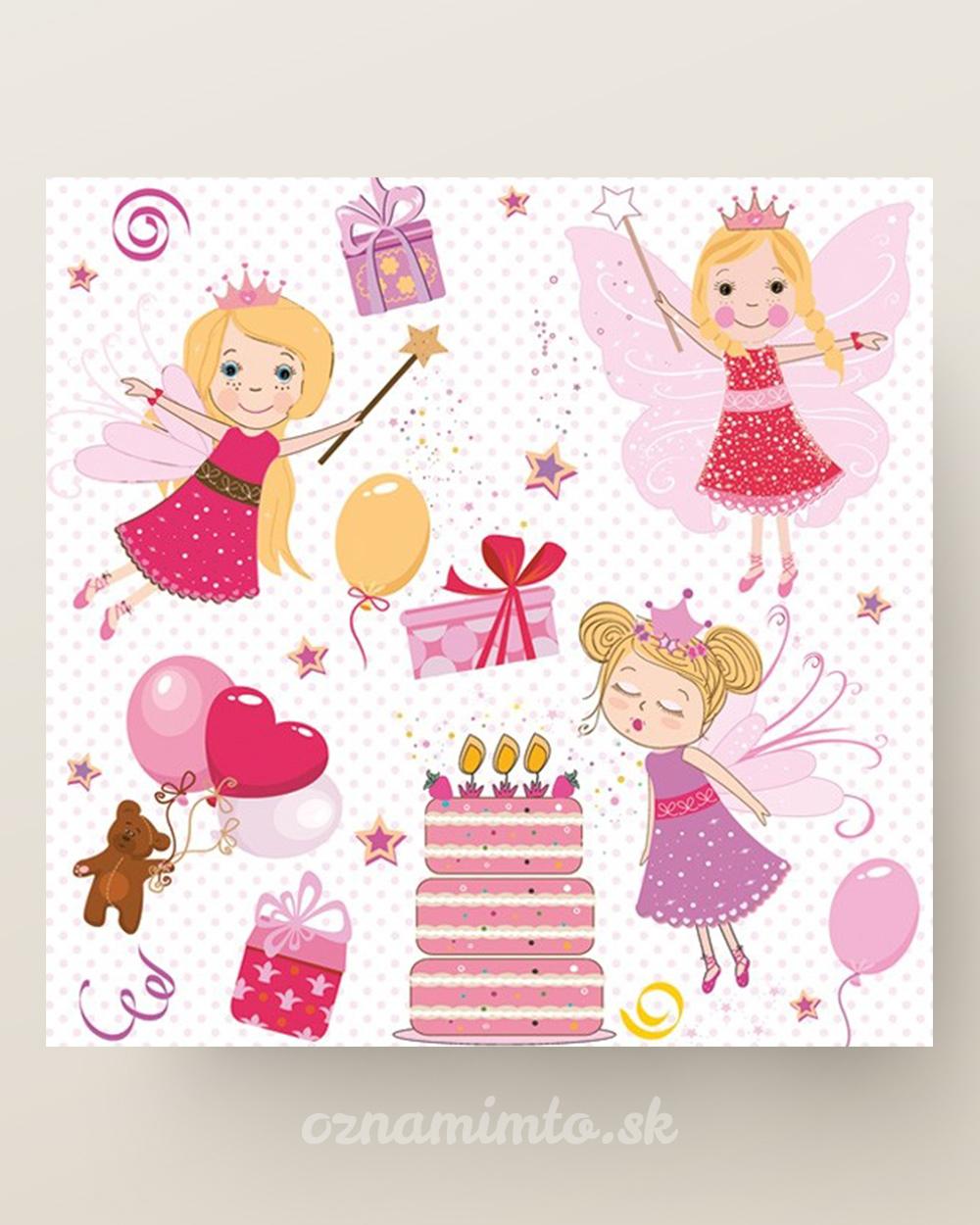 Servítky princezné / lesné víly