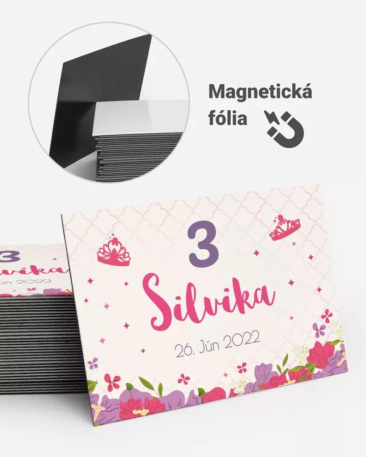 Pamätné magnetky z oslavy obdĺžnik - Princezná