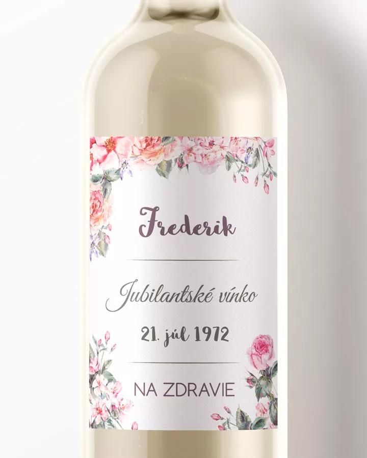 Etikety na víno / pálenku motív Šípové ruže