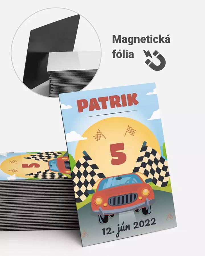 Pamätné magnetky z oslavy obdĺžnik - Auto