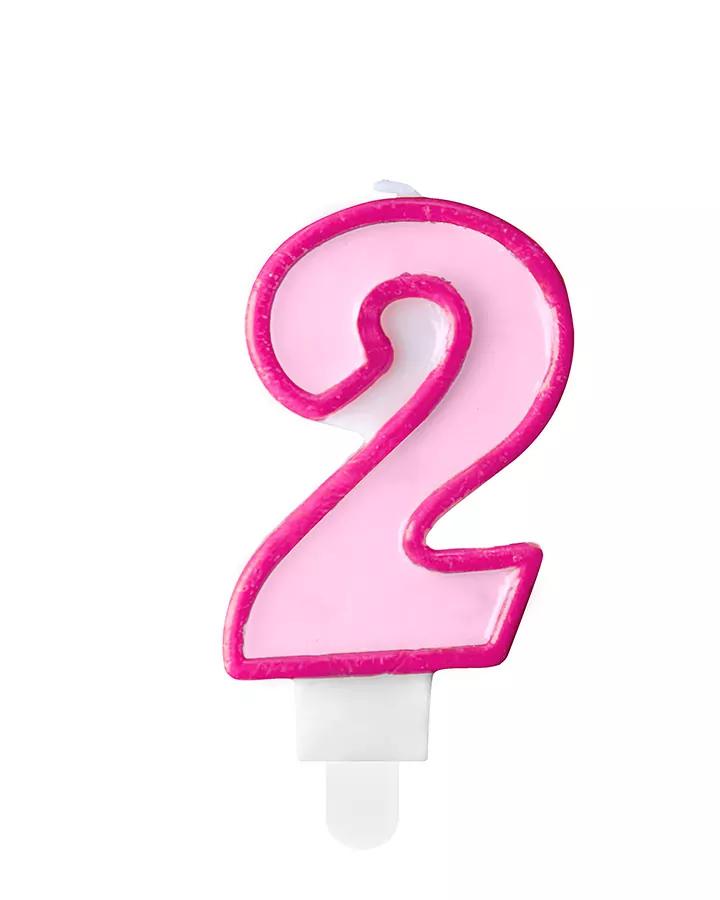 Tortová sviečka ružová - 2 roky