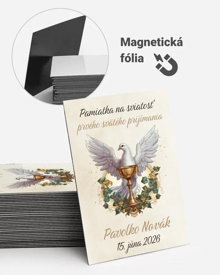 Pamätné magnetky zo sviatosti krstu, prijímania, konfirmácie - motív 09
