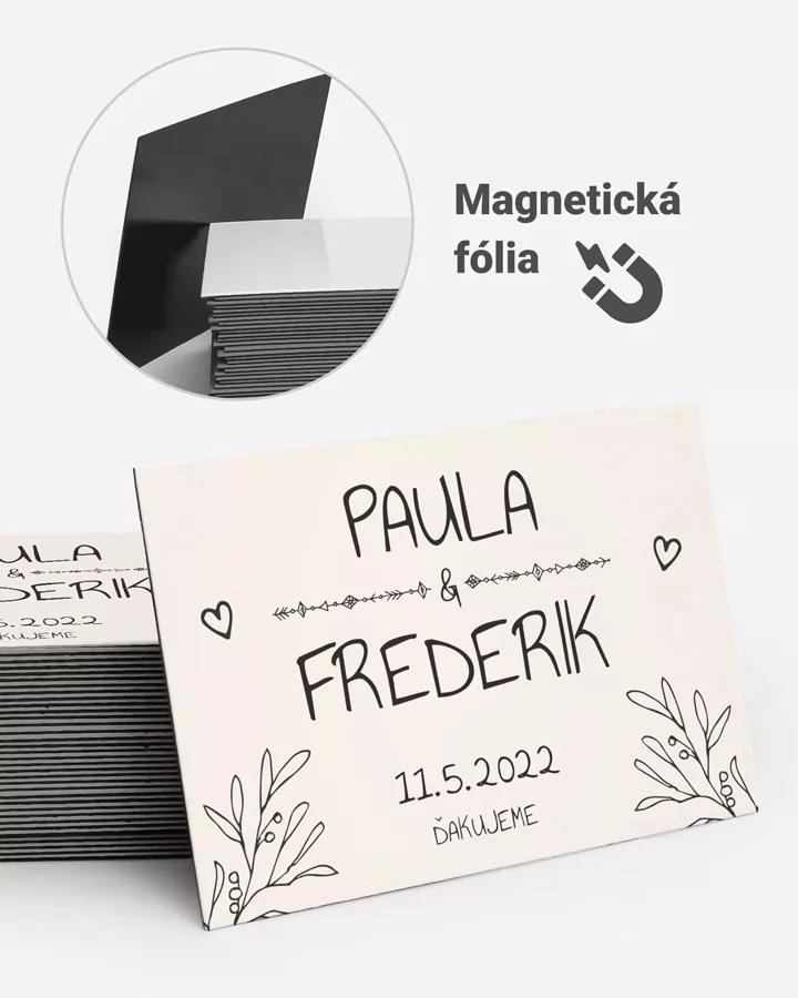 Svadobné magnetky obdĺžnik Vintage 03
