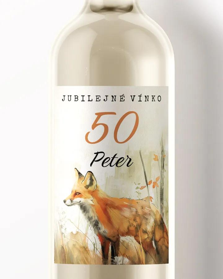 Etikety na víno / pálenku motív Líška 01