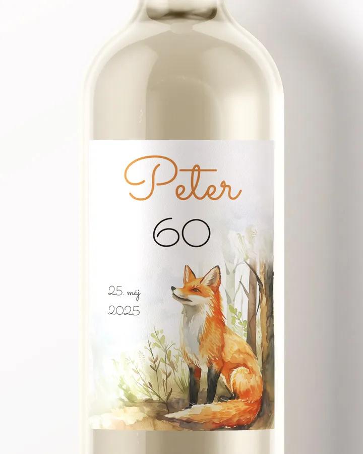 Etikety na víno / pálenku motív Líška 02
