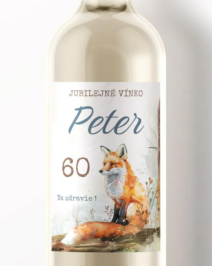 Etikety na víno / pálenku motív Líška 03