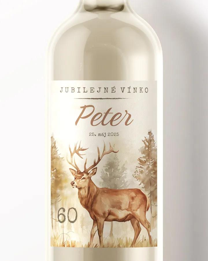 Etikety na víno / pálenku motív Jeleň 02