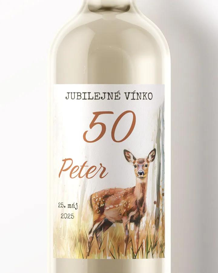 Etikety na víno / pálenku motív Srnka 01