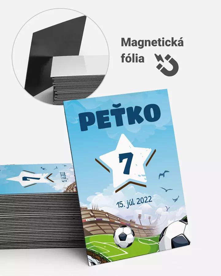 Pamätné magnetky z oslavy obdĺžnik - Futbalový motív