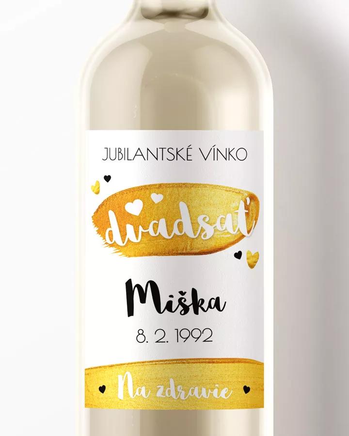 Etikety na víno / pálenku Zlatý motív