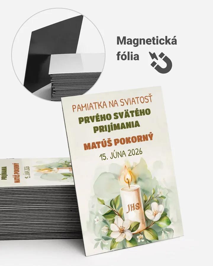 Pamätné magnetky zo sviatosti krstu, prijímania, konfirmácie - motív 11