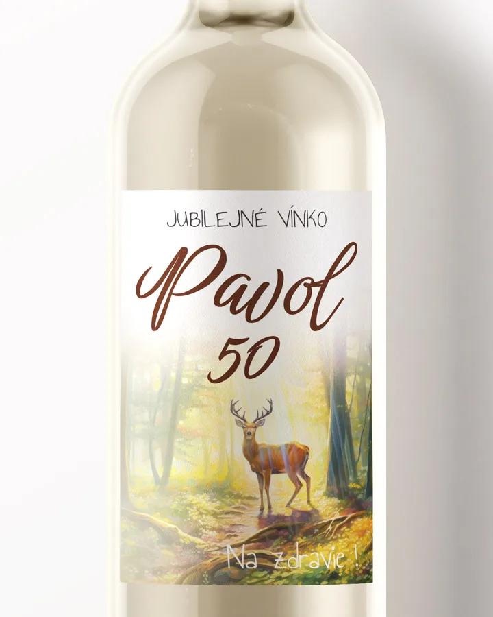 Etikety na víno / pálenku motív Jeleň 08