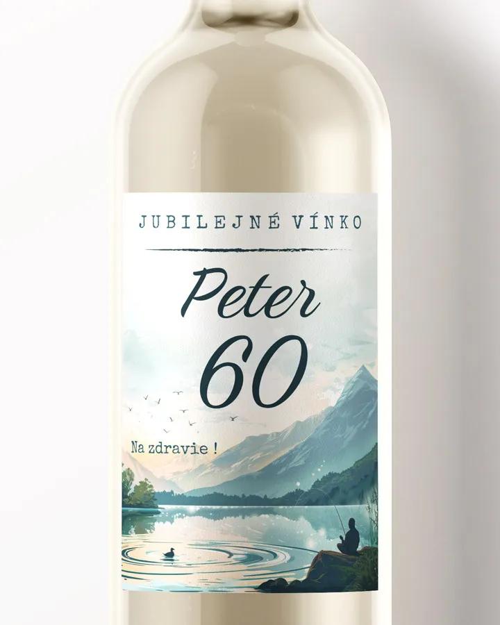 Etikety na víno / pálenku motív Rybár 03