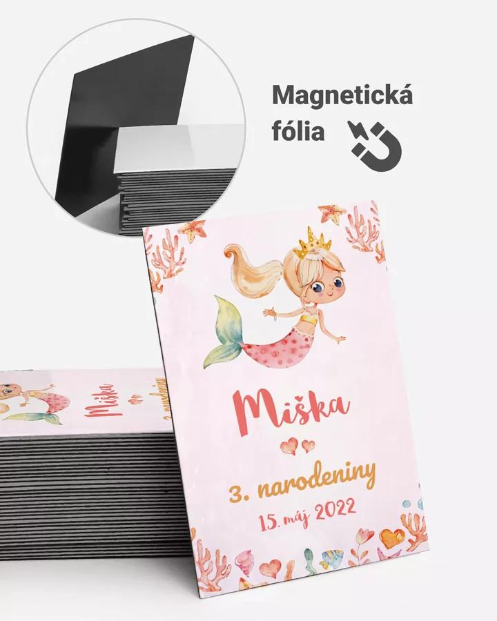 Pamätné magnetky z oslavy obdĺžnik - Malá morská víla