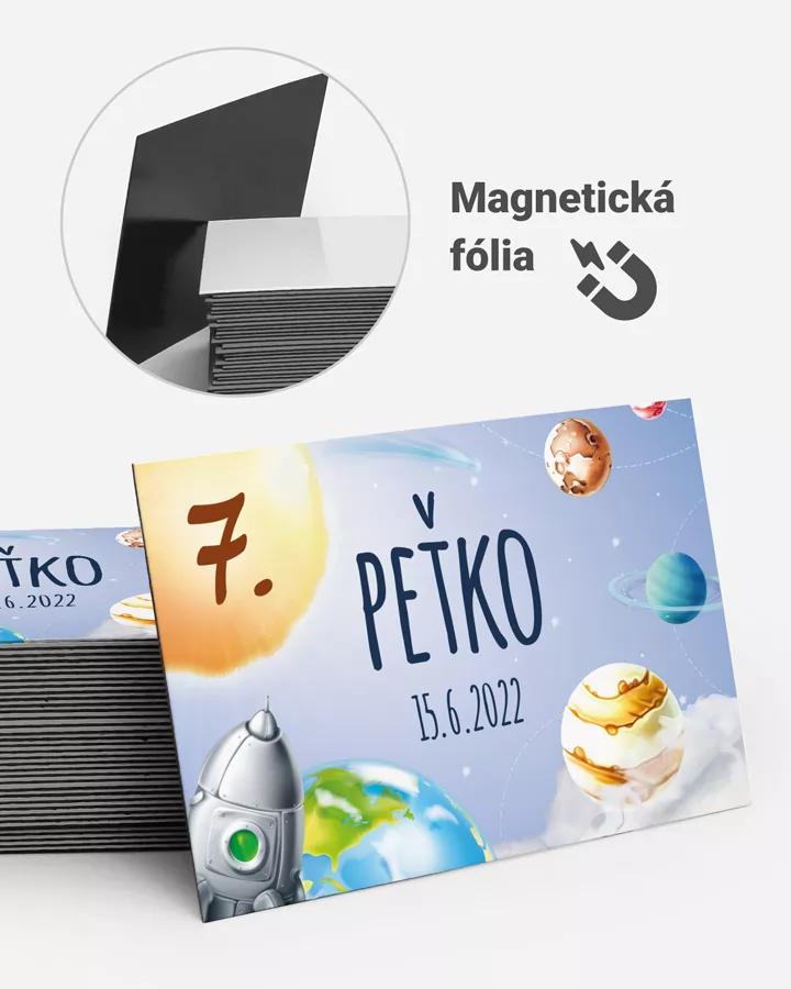 Pamätné magnetky z oslavy obdĺžnik - Vesmírne dobrodružstvo