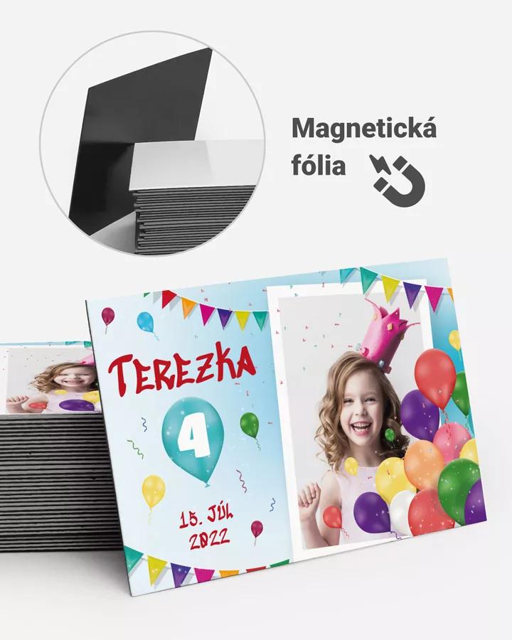 Pamätné magnetky z oslavy obdĺžnik - Párty balóny s fotkou