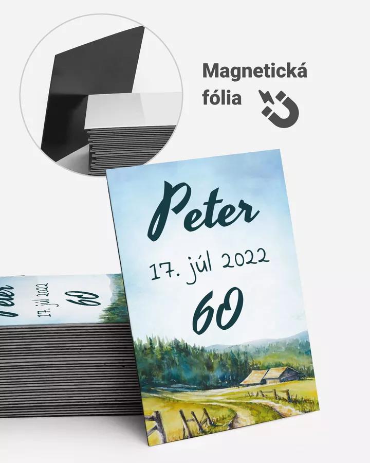Pamätné magnetky z oslavy obdĺžnik - Ľudová krajinka
