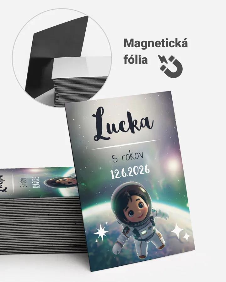 Pamätné magnetky z oslavy obdĺžnik - Astronautka