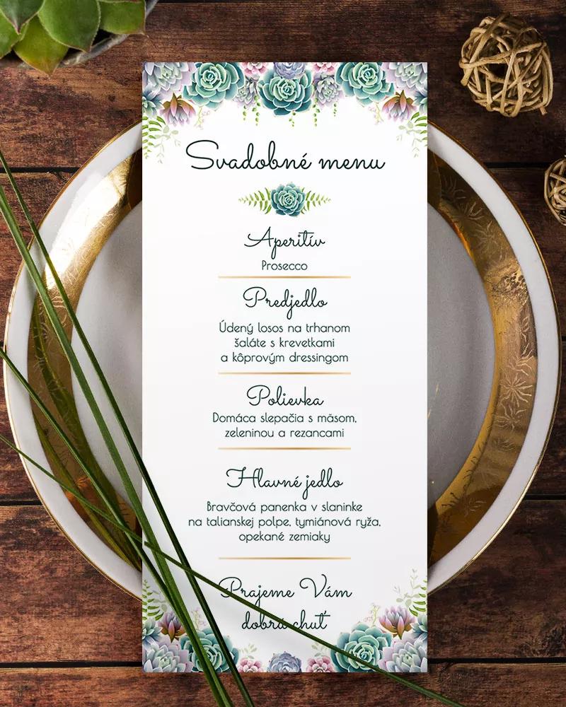 Svadobné menu - Sukulenty