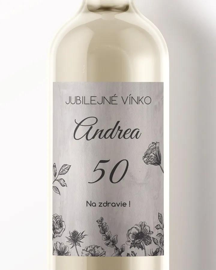 Etikety na víno / pálenku motív Poľné kvety 01