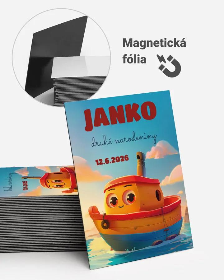 Pamätné magnetky z oslavy obdĺžnik - Loďka