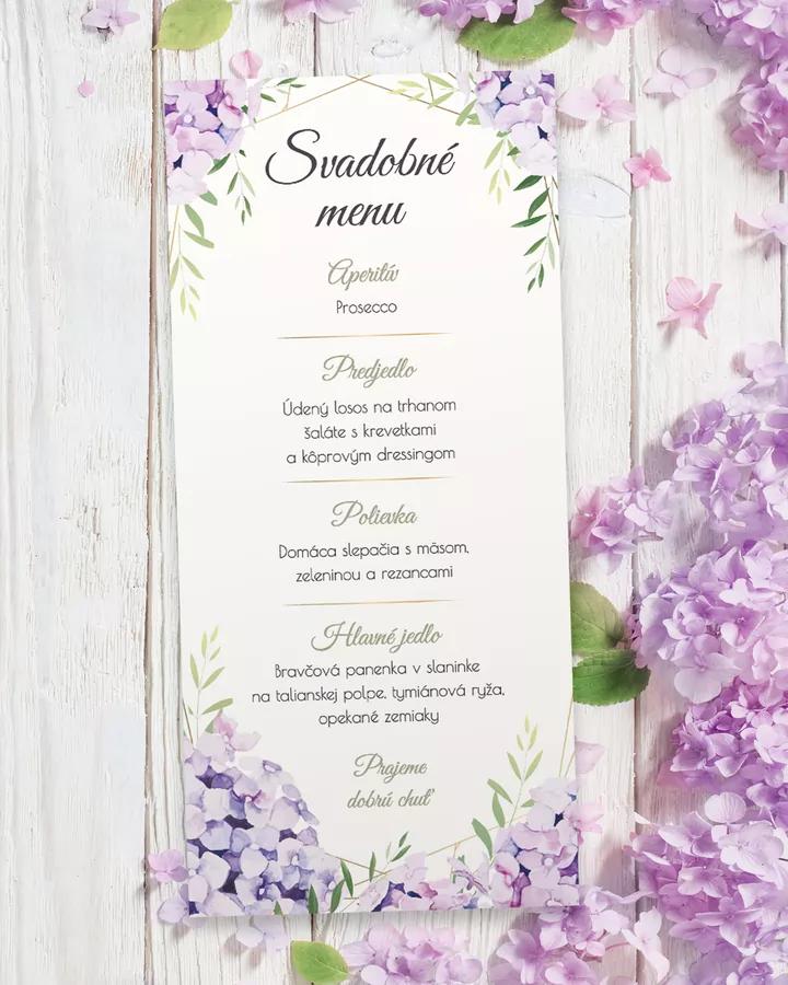 Svadobné menu - Hortenzia