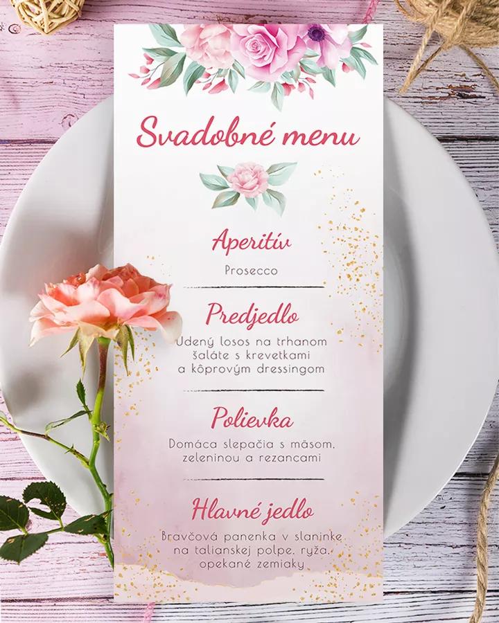 Svadobné menu - Šípové ruže 03