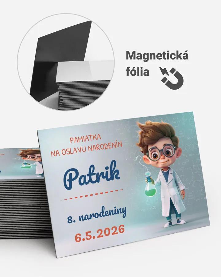 Pamätné magnetky z oslavy obdĺžnik - Malý vedec
