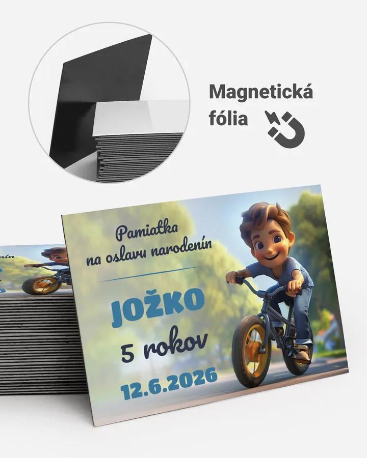 Pamätné magnetky z oslavy obdĺžnik - Malý cyklista