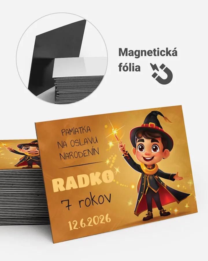 Pamätné magnetky z oslavy obdĺžnik - Malý kúzelník